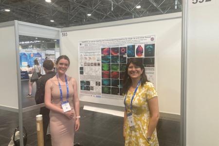 Cristina and Kirsty at our FENS poster