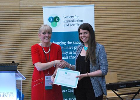 Agnes Stefansdottir - SRF Dr Agnes Stefansdottier received prize at SRF
