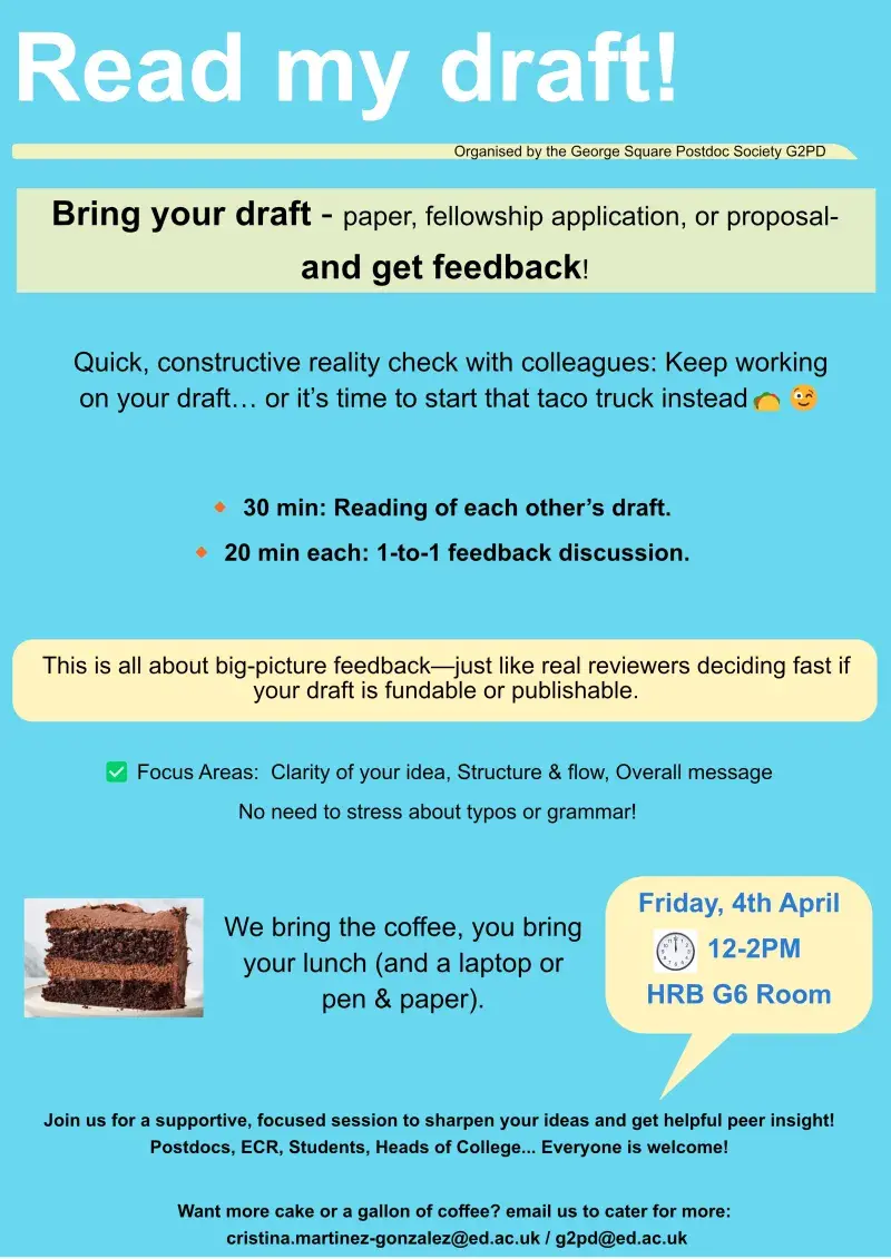 Invitation to Read my draft event